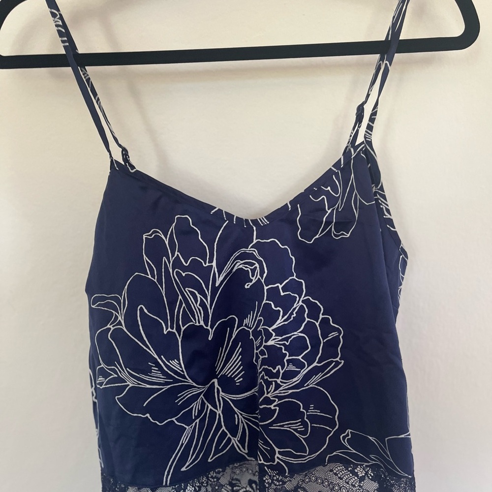 Navy Floral Women's Pajama Set